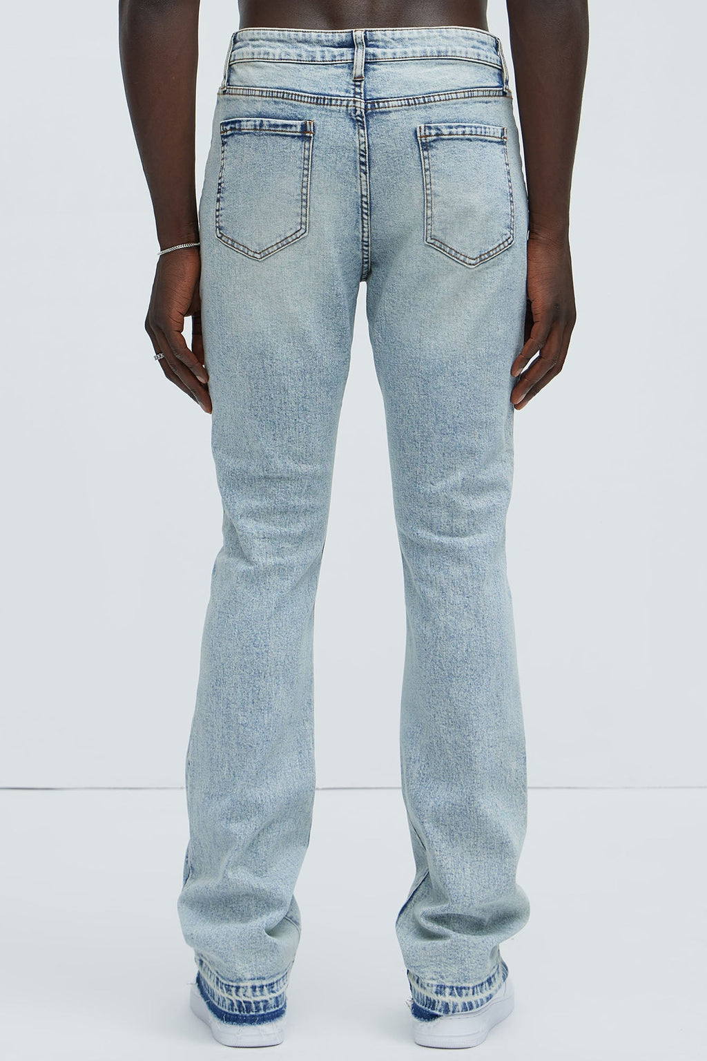 Cornell Stacked Skinny Flare Jeans - Light Wash image 4