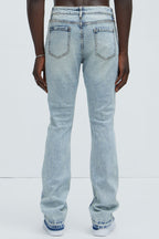 Cornell Stacked Skinny Flare Jeans - Light Wash image 4