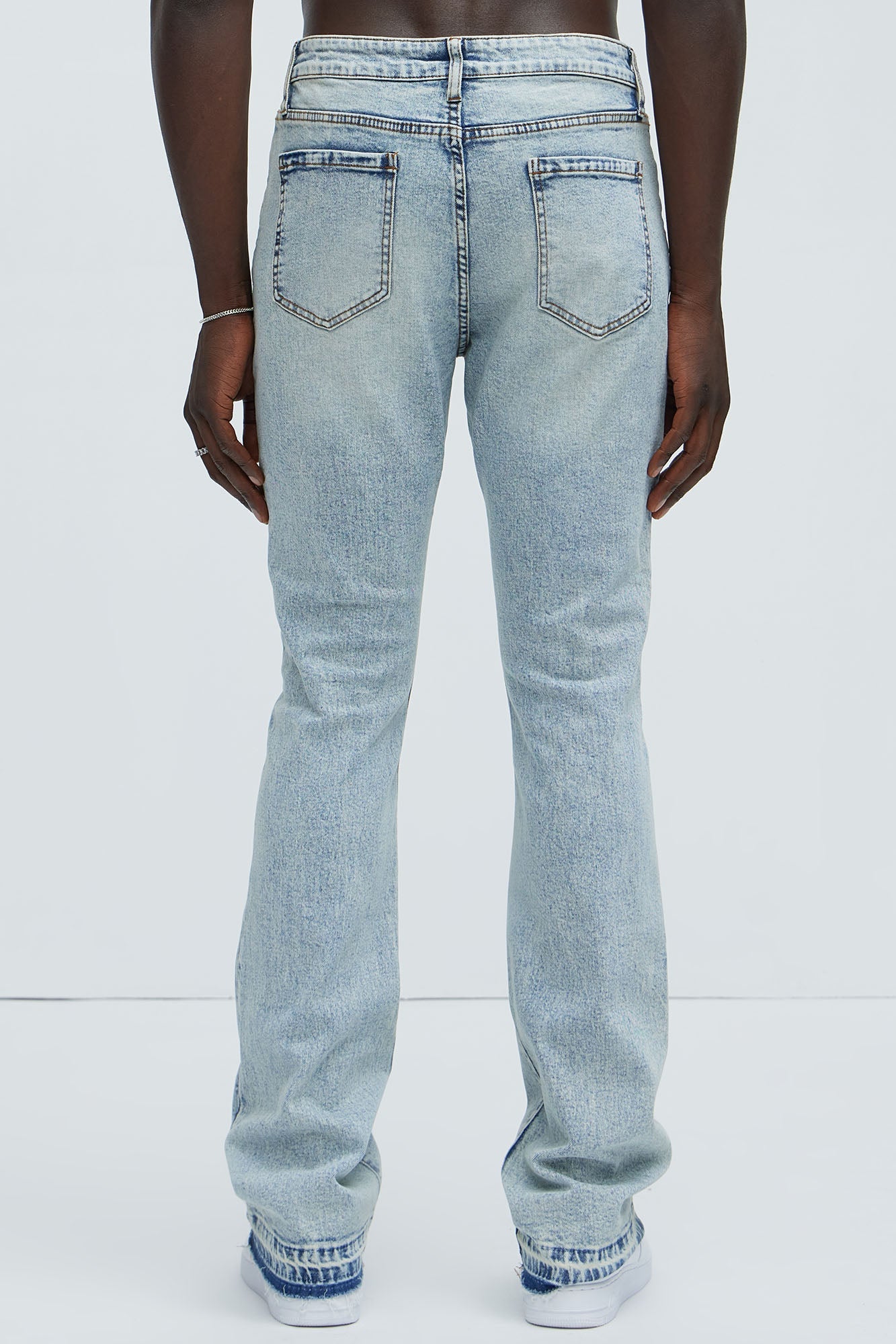Cornell Stacked Skinny Flare Jeans - Light Wash image 4