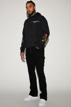 On A Good One Stacked Skinny Flare Jeans - Black image 3