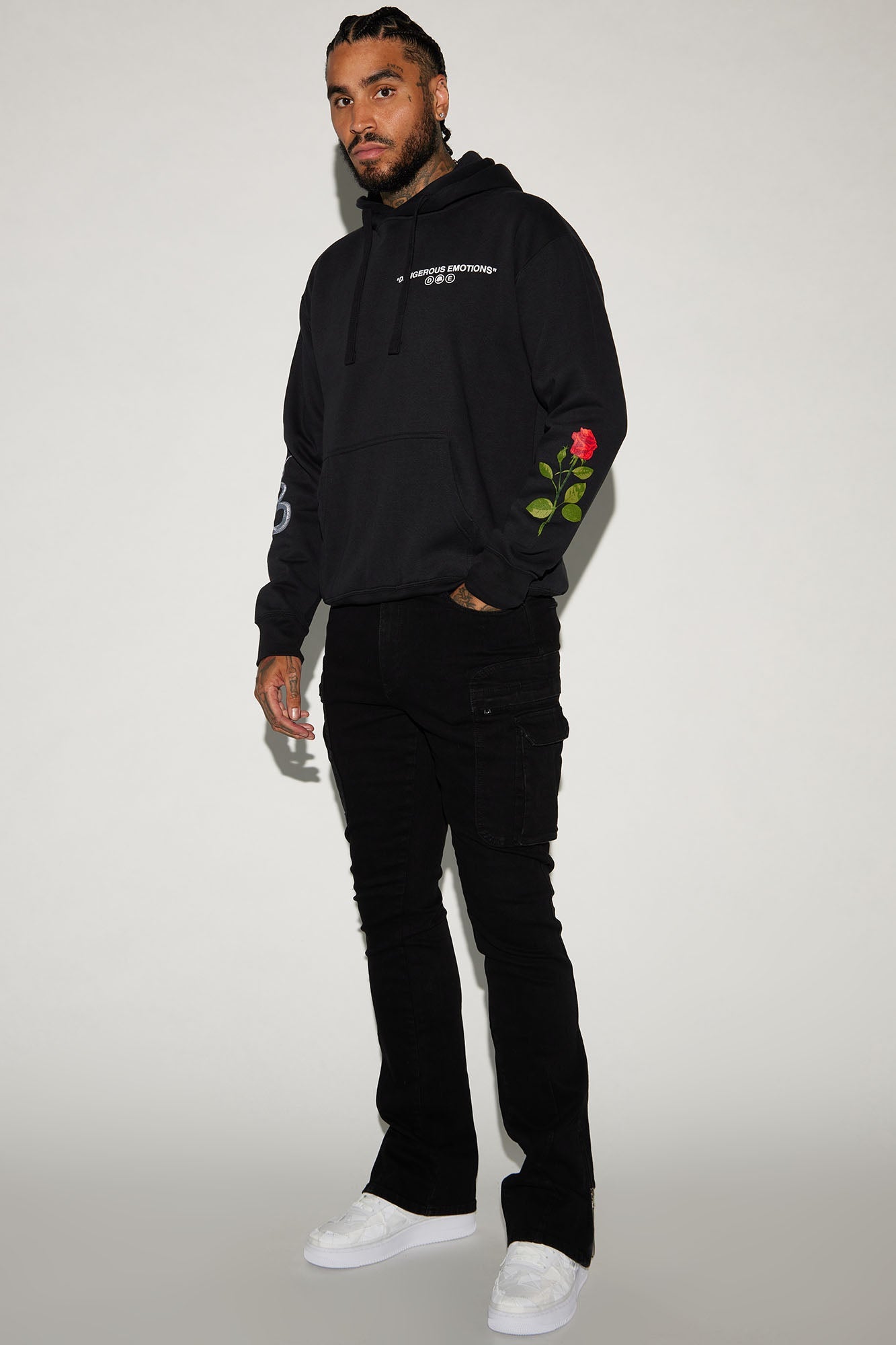 On A Good One Stacked Skinny Flare Jeans - Black image 3