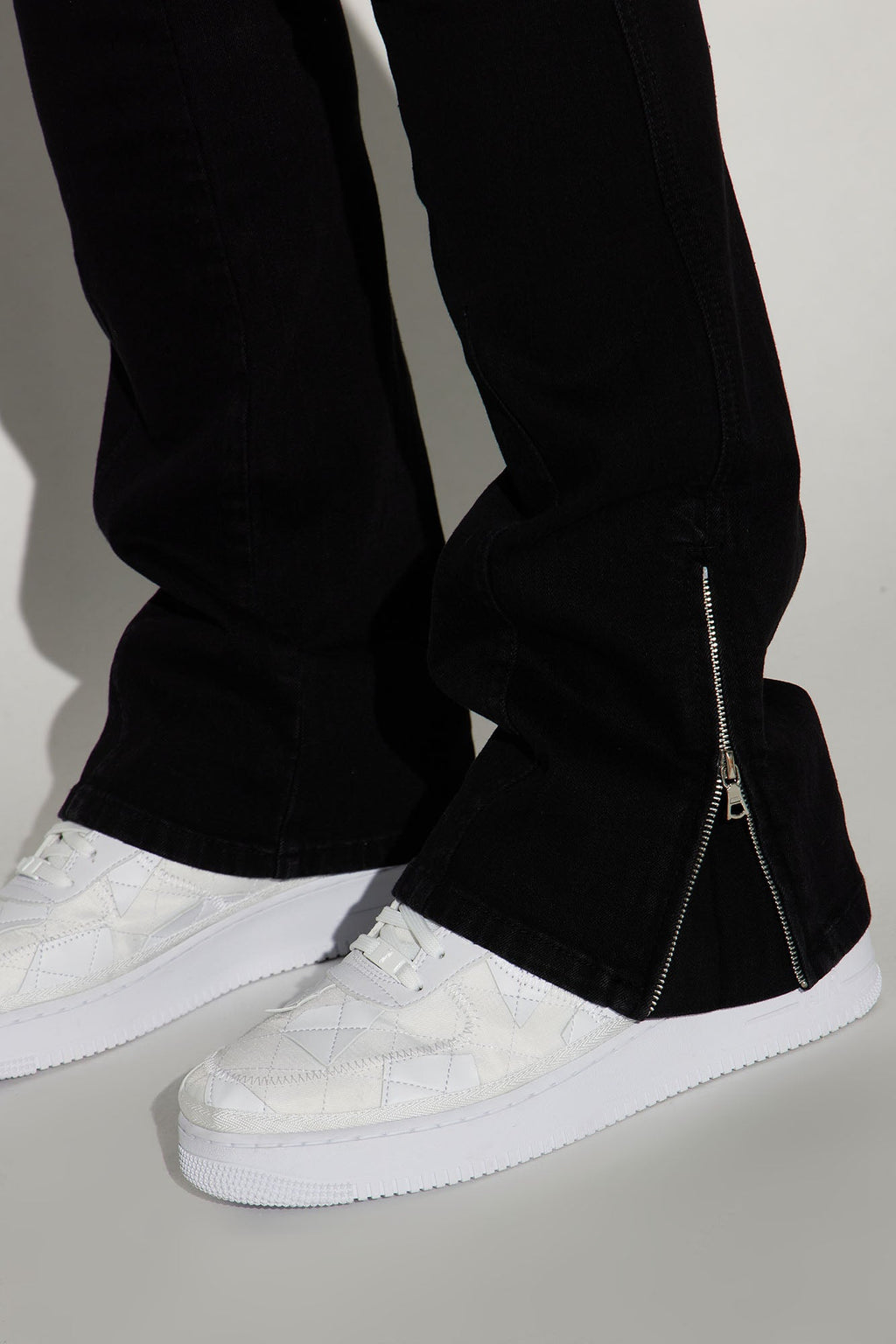On A Good One Stacked Skinny Flare Jeans - Black image 4