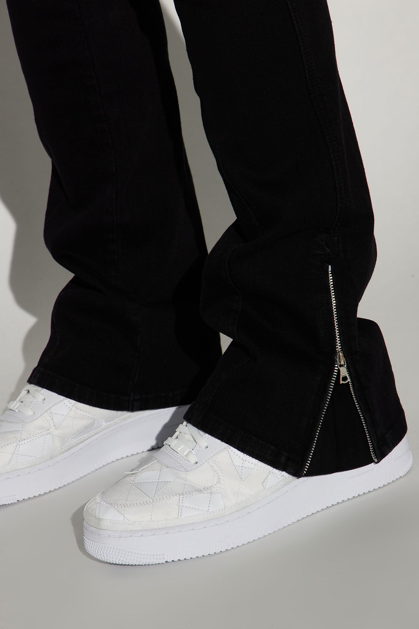 On A Good One Stacked Skinny Flare Jeans - Black image 4
