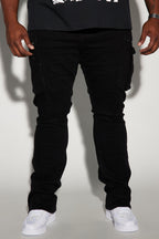 On A Good One Stacked Skinny Flare Jeans - Black image 2