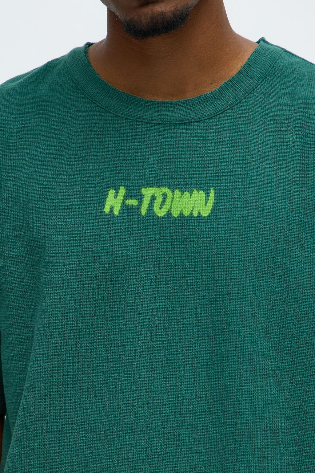 Relaxed H-Town Spray Paint Tee - Hunter Green image 3