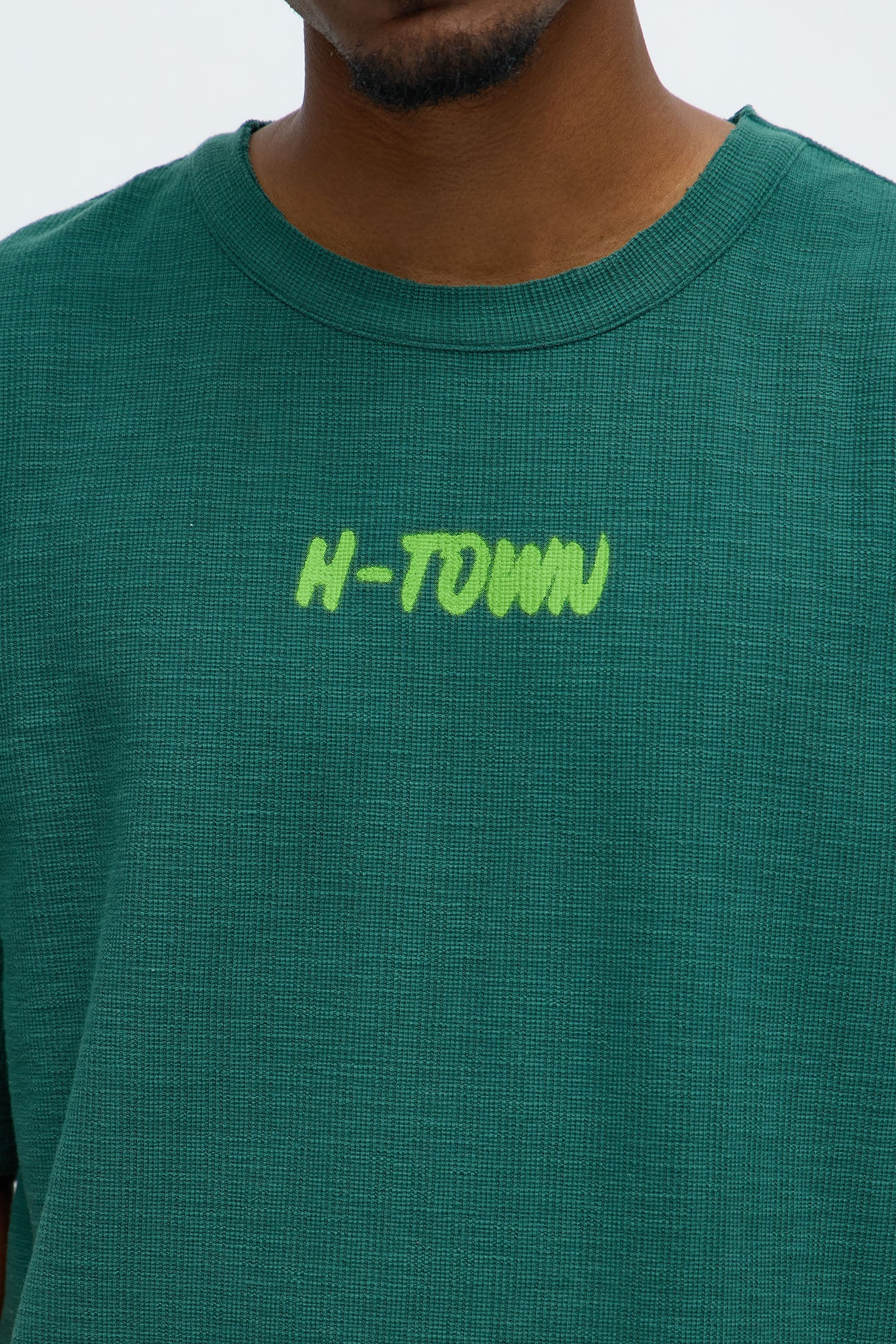 Relaxed H-Town Spray Paint Tee - Hunter Green image 3