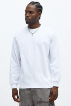 Oversized Heavyweight Long Sleeve Tee - White image 1