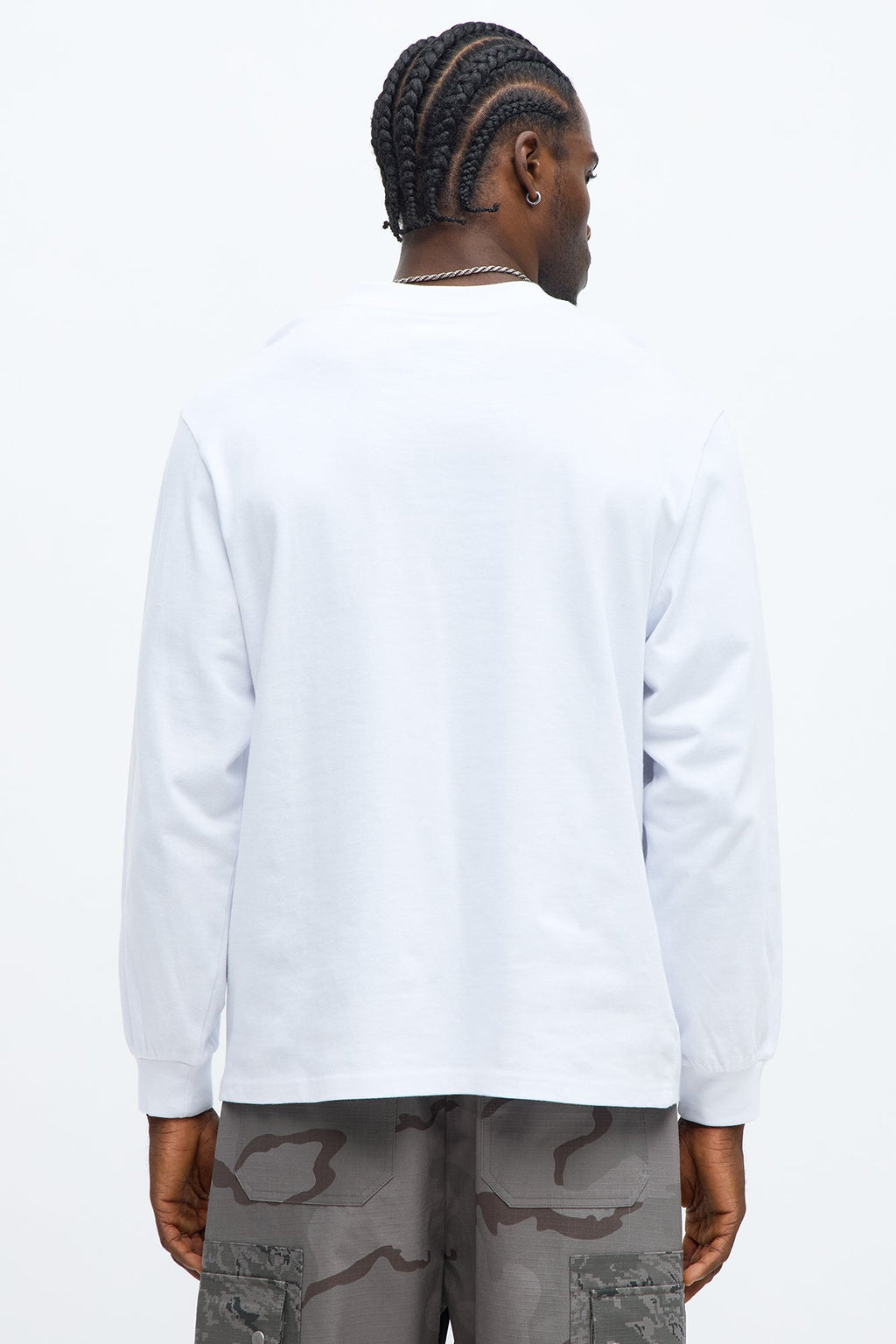Oversized Heavyweight Long Sleeve Tee - White image 3