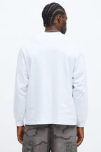 Oversized Heavyweight Long Sleeve Tee - White image 3