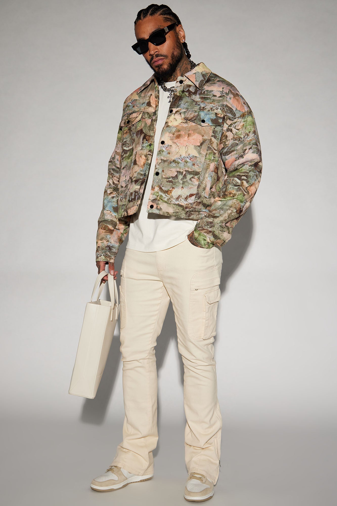 On A Good One Stacked Skinny Flare Jeans - Cream image 3