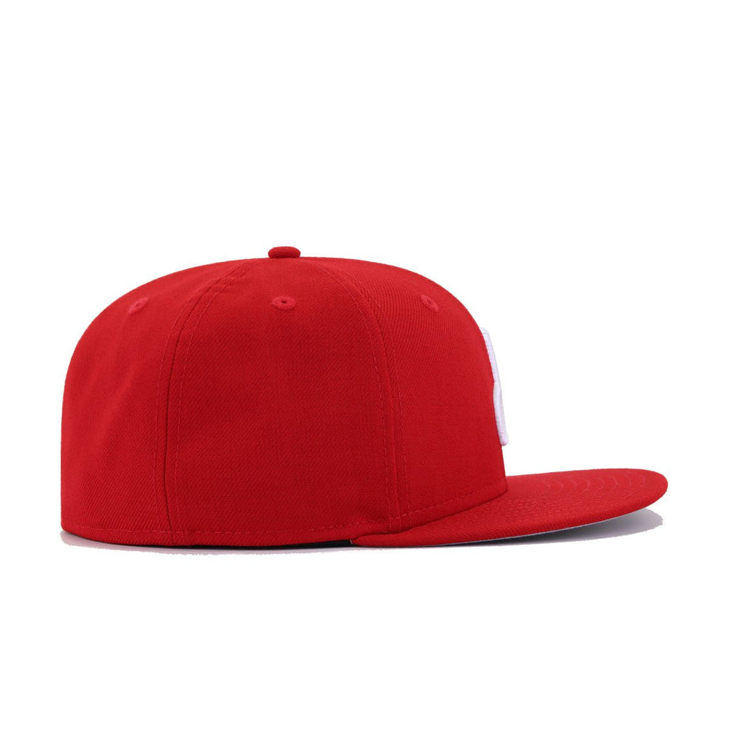 Philadelphia Phillies Scarlet Upside Down New Era 59Fifty Fitted