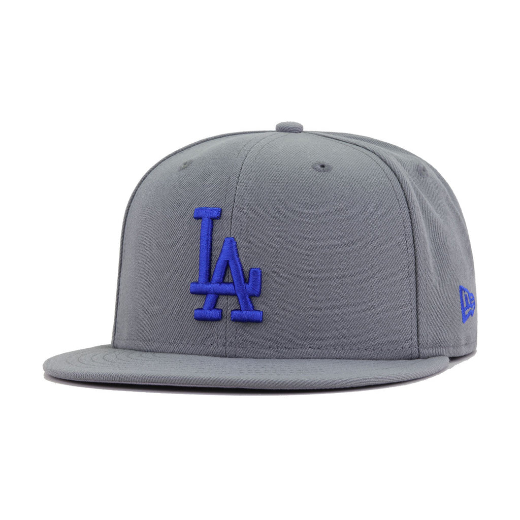 Los Angeles Dodgers Storm Grey Royal Logo New Era 59Fifty Fitted