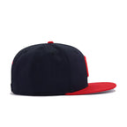 Cleveland Indians Navy Scarlet New Era 9Fifty Snapback