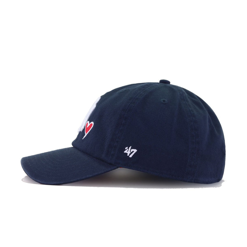 New York Yankees Navy Heart 47 Brand Clean Up Dad Hat