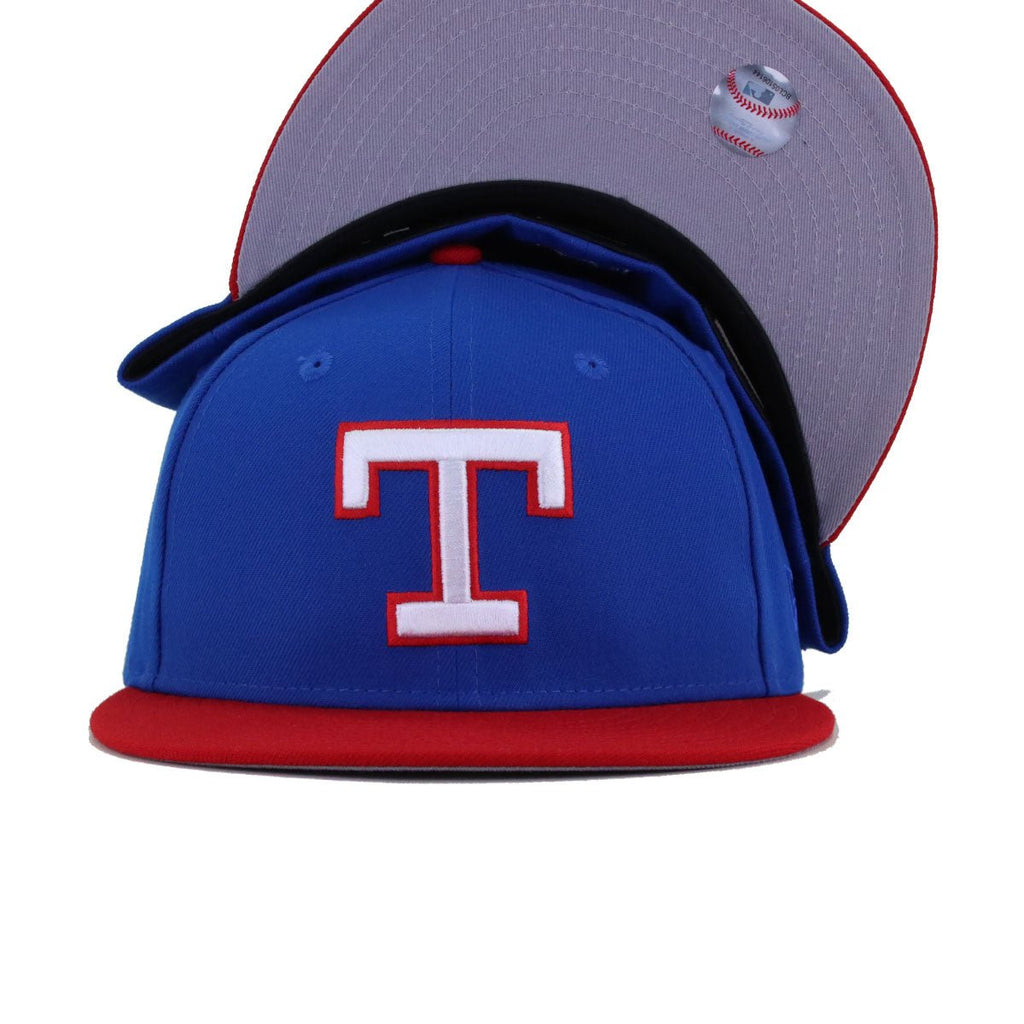 Texas Rangers Blue Azure Scarlet 1972 New Era 59Fifty Fitted