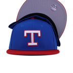 Texas Rangers Blue Azure Scarlet 1972 New Era 59Fifty Fitted