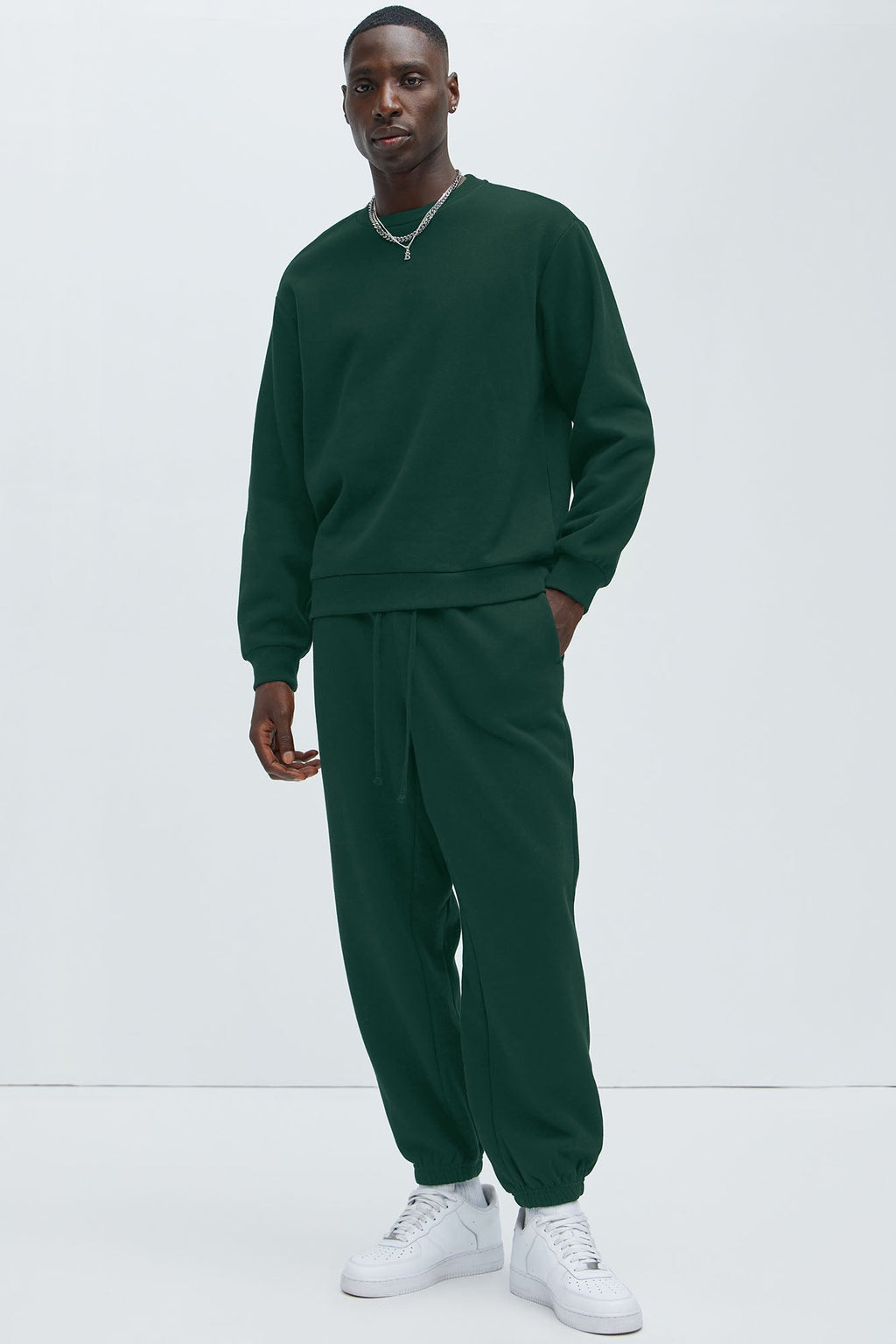 Tyson Crew Neck Sweatshirt - Hunter Green image 2