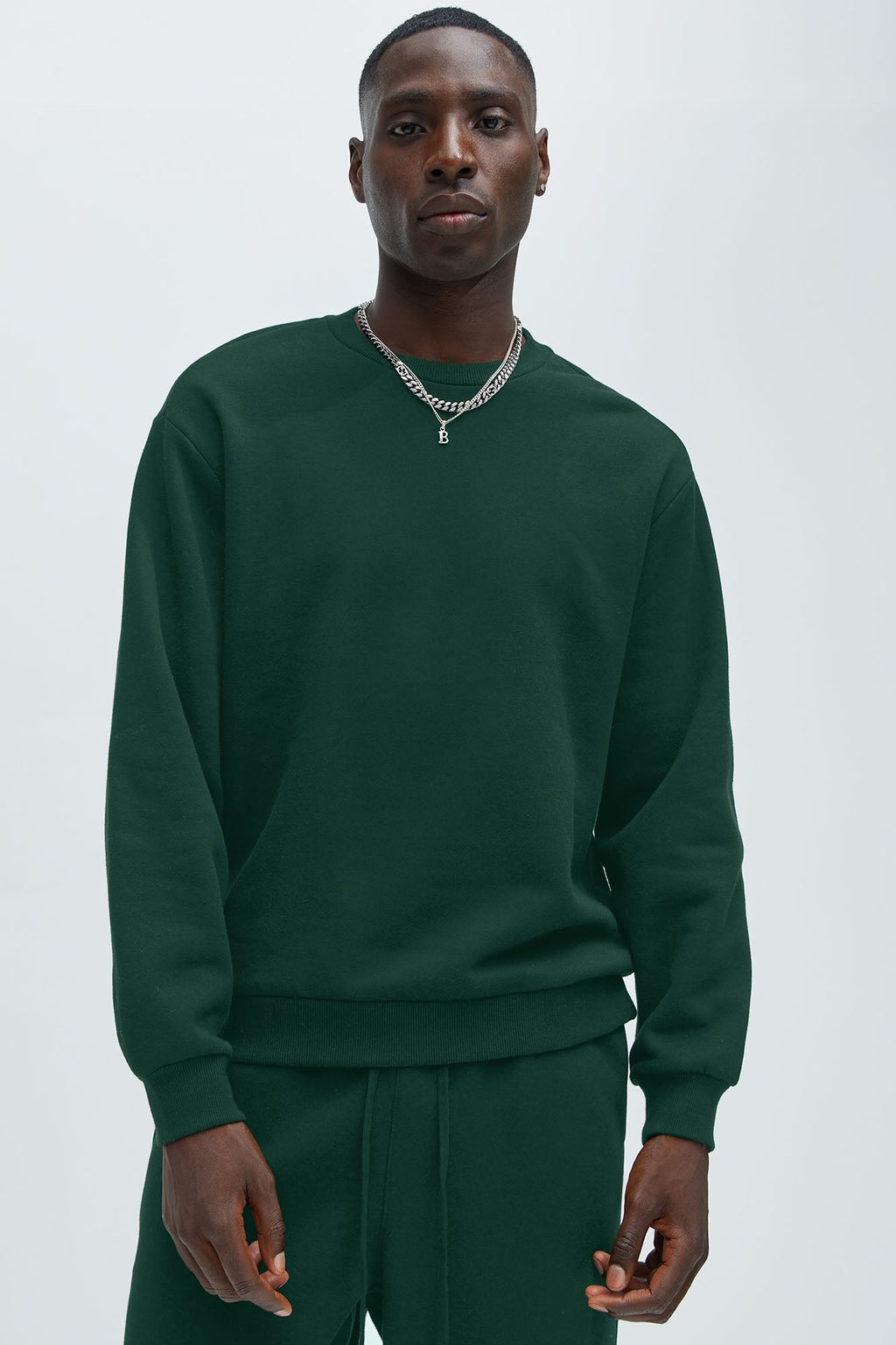 Tyson Crew Neck Sweatshirt - Hunter Green image 1