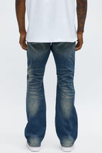Stacked Skinny Flare Be Brave Be Fearless Embridered Jean - Dark Wash image 3