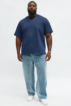 Oversized Heavyweight Tee 240GSM - Midnight Blue image 2