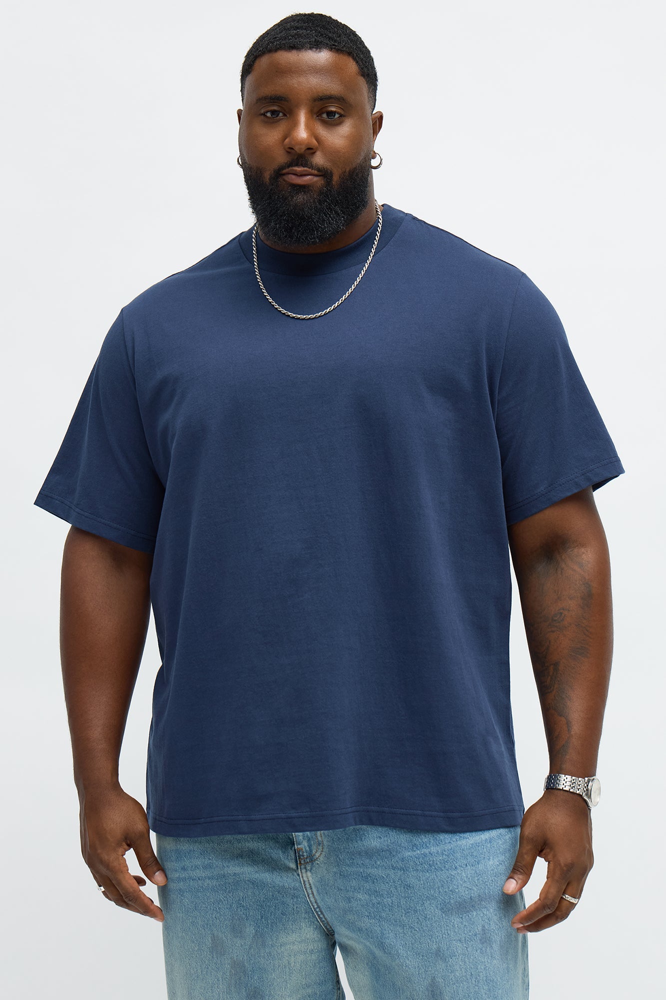 Oversized Heavyweight Tee 240GSM - Midnight Blue image 1