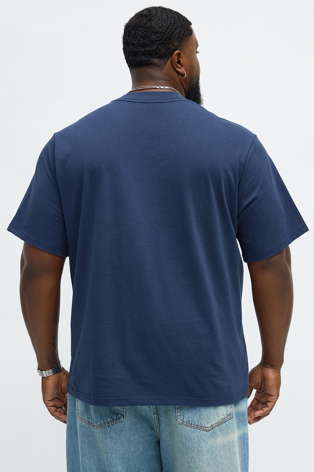 Oversized Heavyweight Tee 240GSM - Midnight Blue image 3