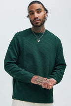 Lingo Textured Long Sleeve Tee - Green image 1
