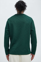 Lingo Textured Long Sleeve Tee - Green image 4