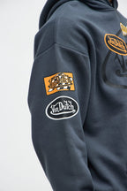 Von Dutch Patchy Oversized Hoodie - Charcoal image 3