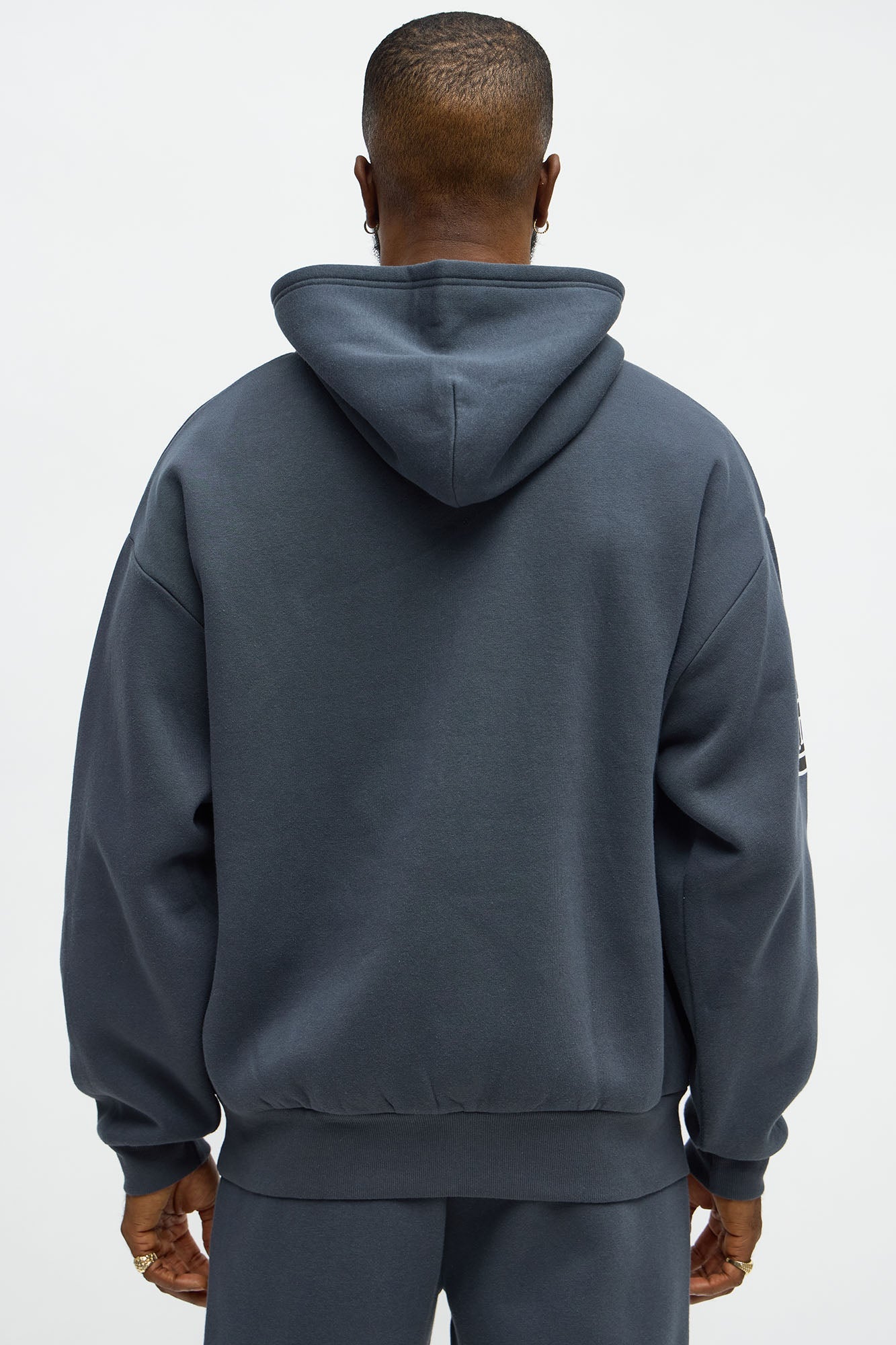 Von Dutch Patchy Oversized Hoodie - Charcoal image 4