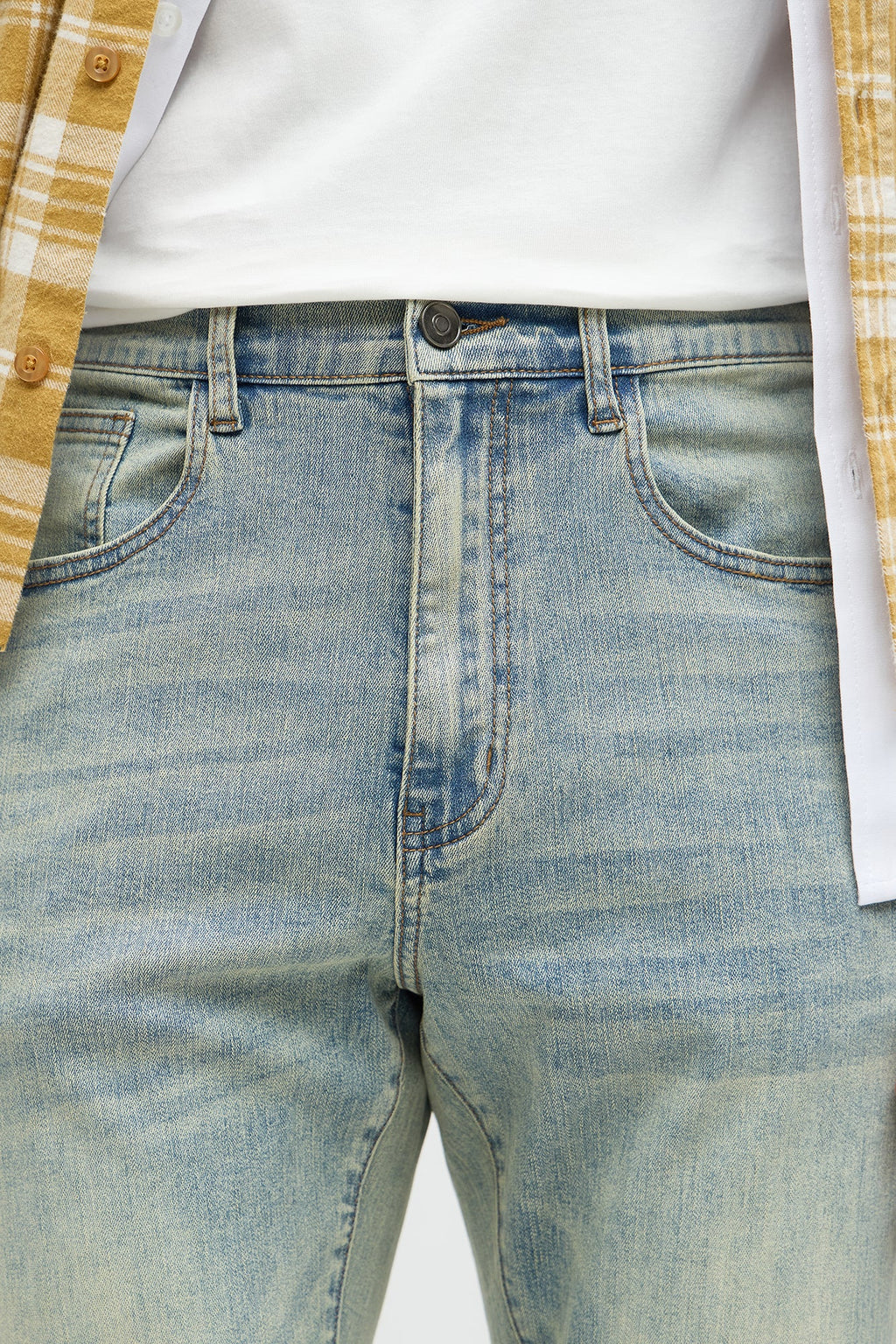 Stacked Skinny Flare Not Too Much Distressed Jean - Medium Wash image 3