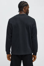 Oversized Heavyweight Long Sleeve Tee - Black image 4