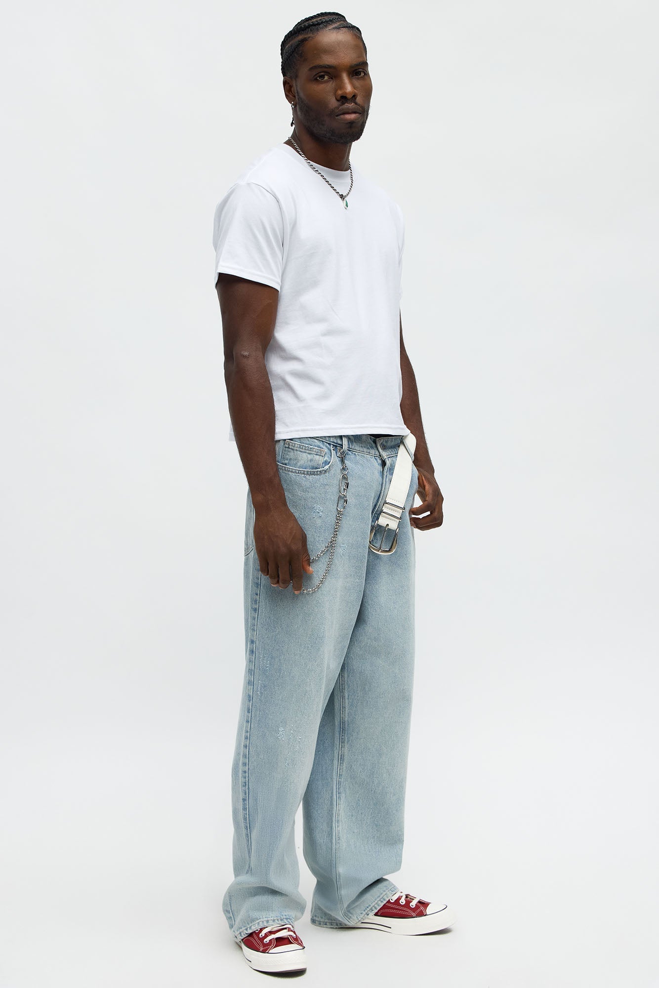 Cropped Crew Baby Tee - White image 2