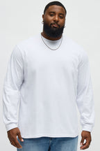 Oversized Heavyweight Long Sleeve Tee - White image 4