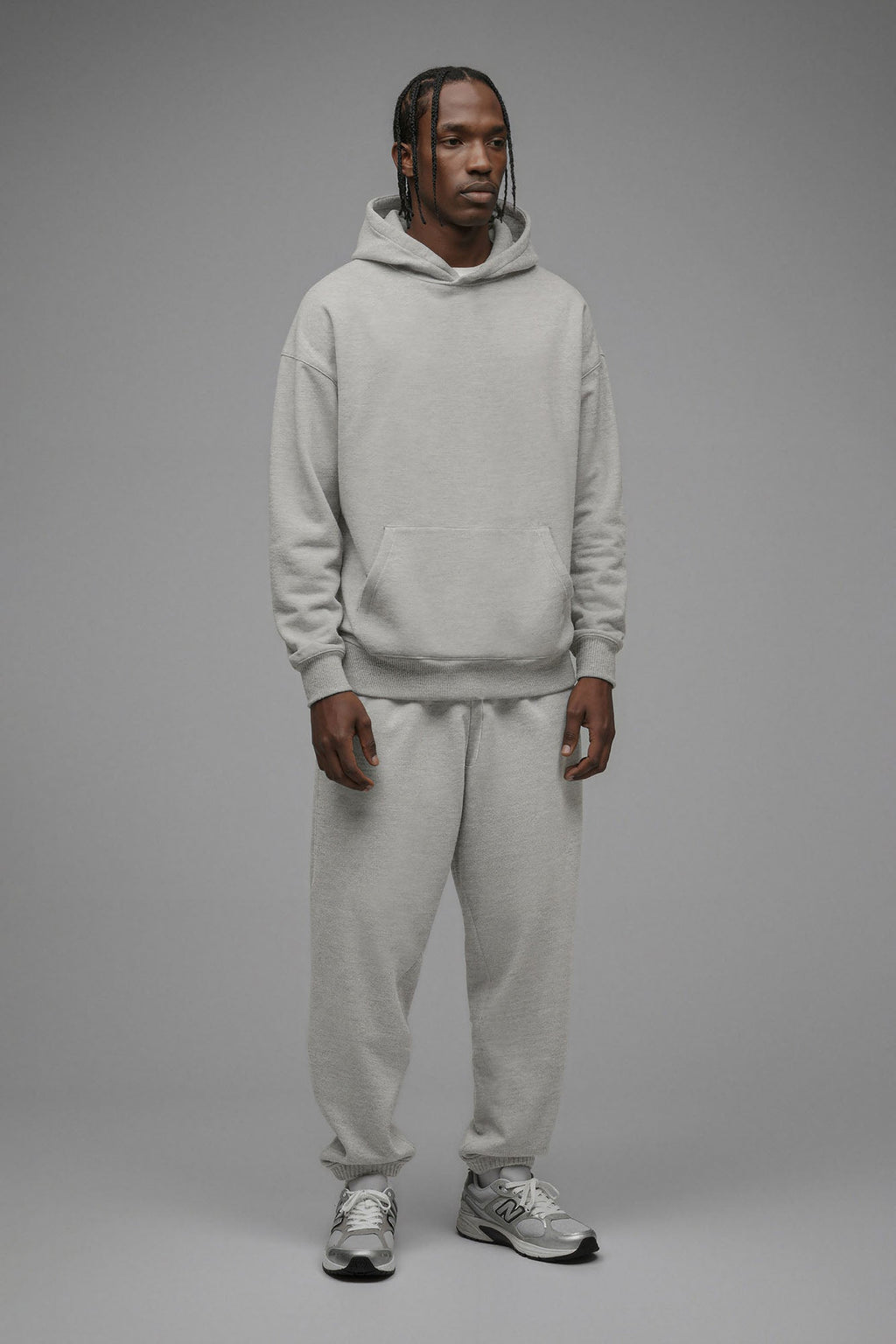 410 Oversized Hoodie - Heather Grey image 1