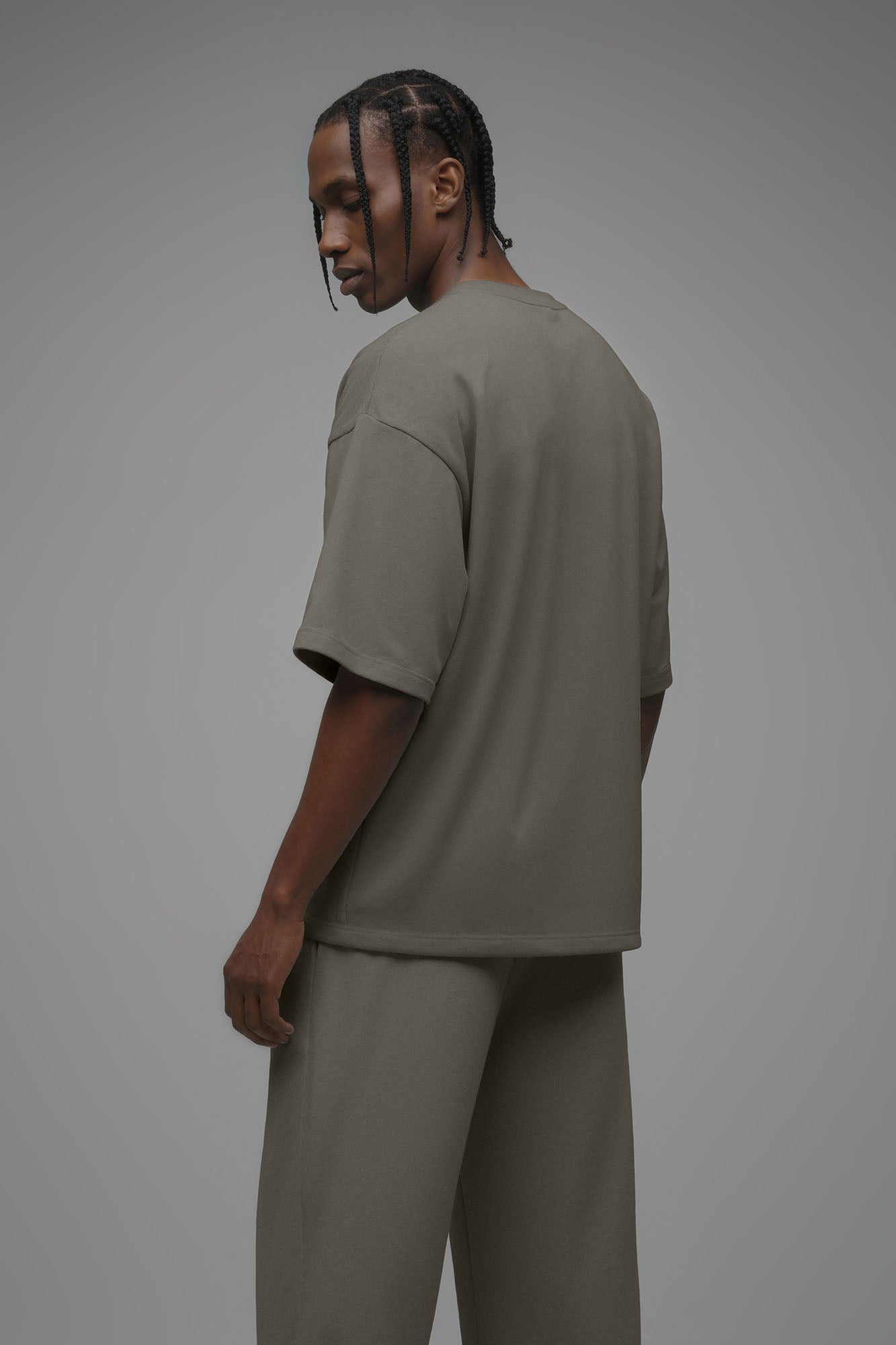 410 Oversized Fleece Tee - Moss Grey image 2