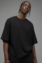410 Oversized Fleece Tee - Black image 1