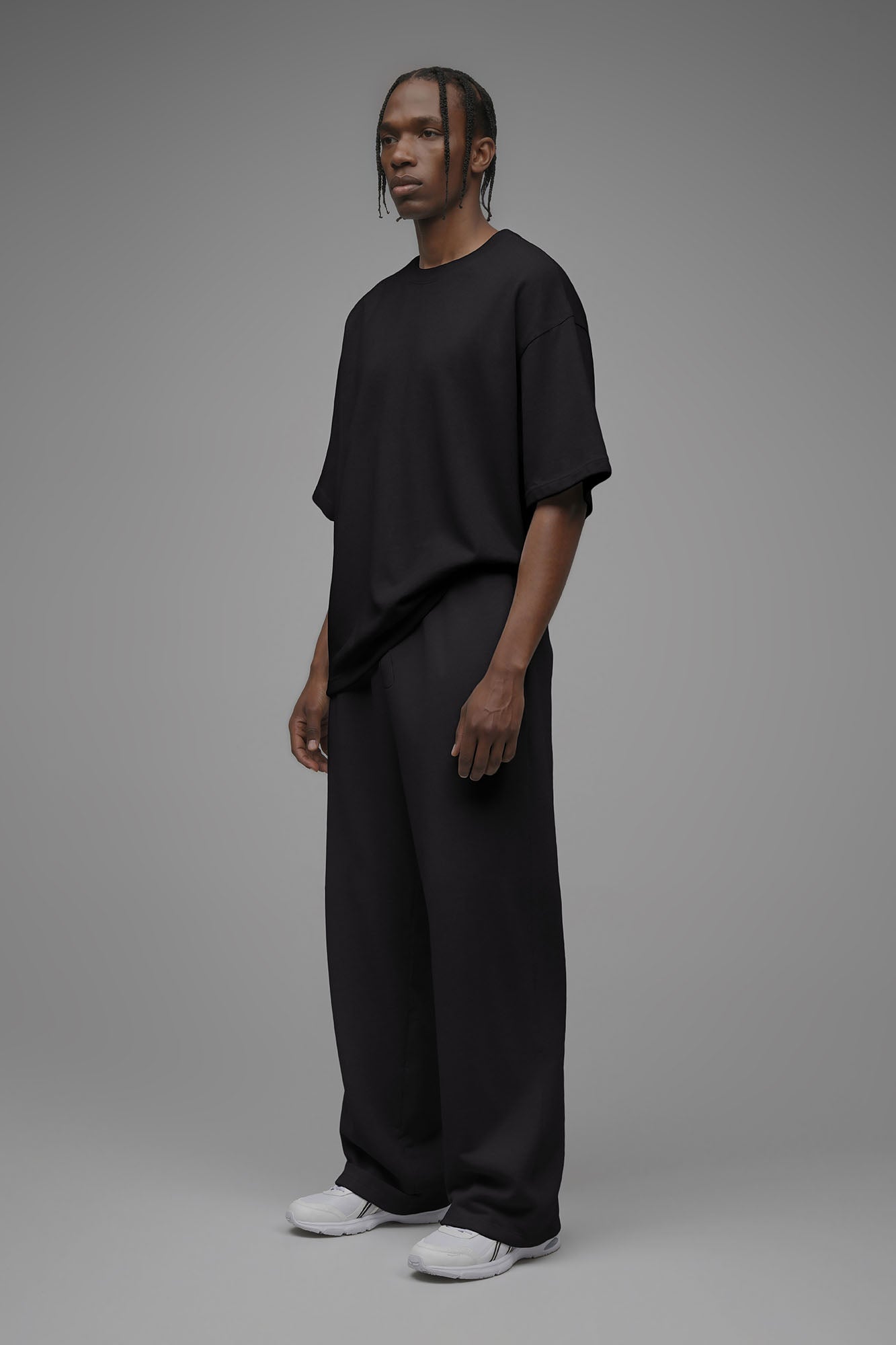 410 Oversized Fleece Tee - Black image 3