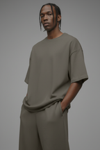 410 Oversized Fleece Tee - Moss Grey image 1