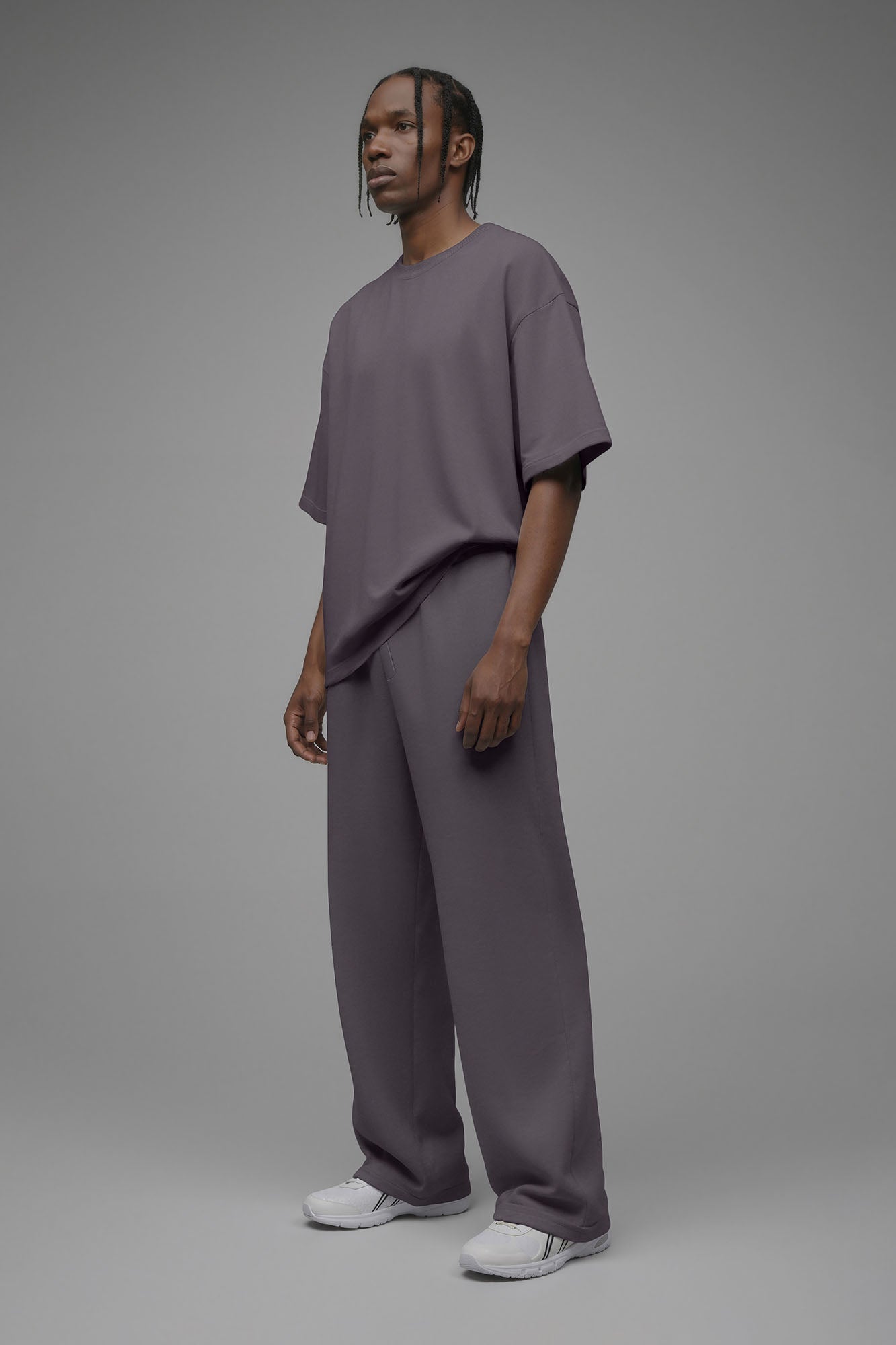 410 Oversized Fleece Tee - Purple image 3