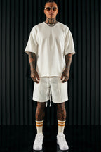 I Like How It Looks Oversized Terry Short Sleeve Tee - White image 3