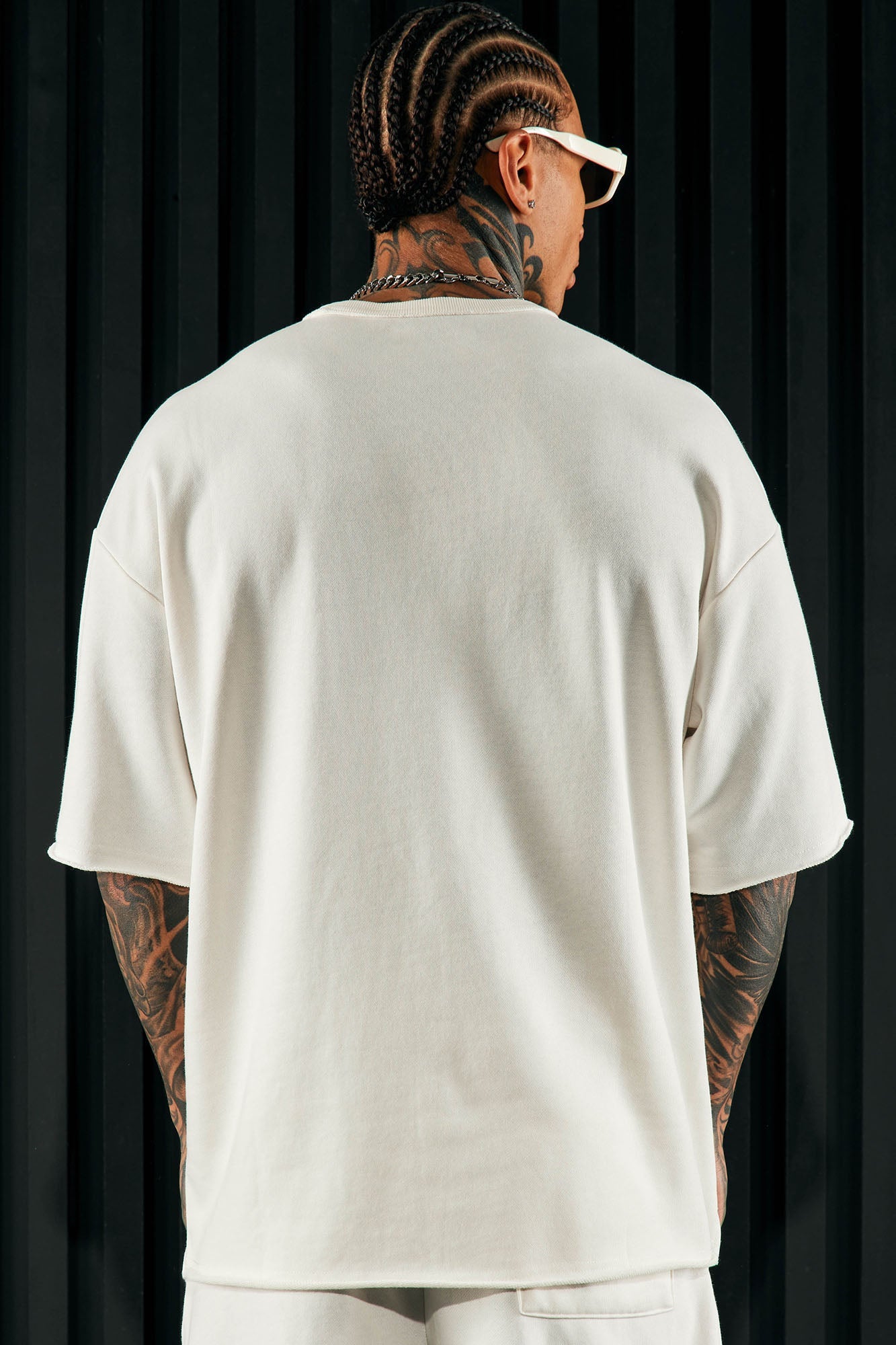 I Like How It Looks Oversized Terry Short Sleeve Tee - White image 4