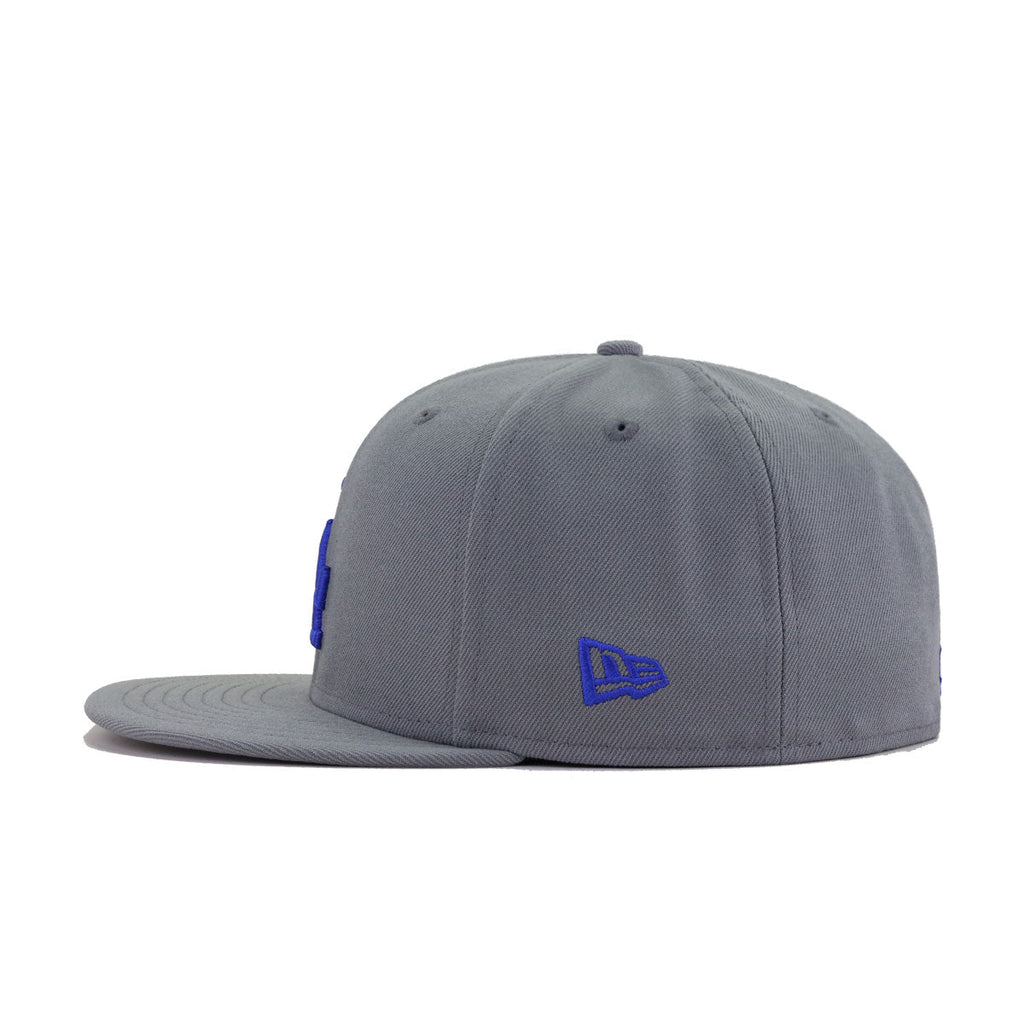 Los Angeles Dodgers Storm Grey Royal Logo New Era 59Fifty Fitted
