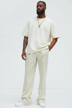 Check Mate Textured Tee - Off White image 2