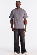 Oversized Heavyweight Tee 240GSM - Charcoal image 3