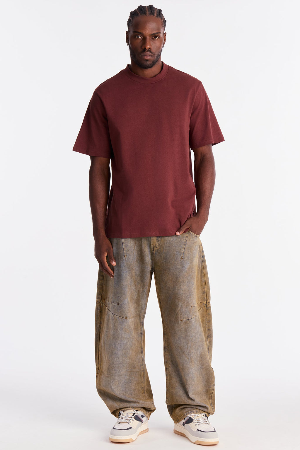 Oversized Heavyweight Tee 240GSM - Burgundy image 3