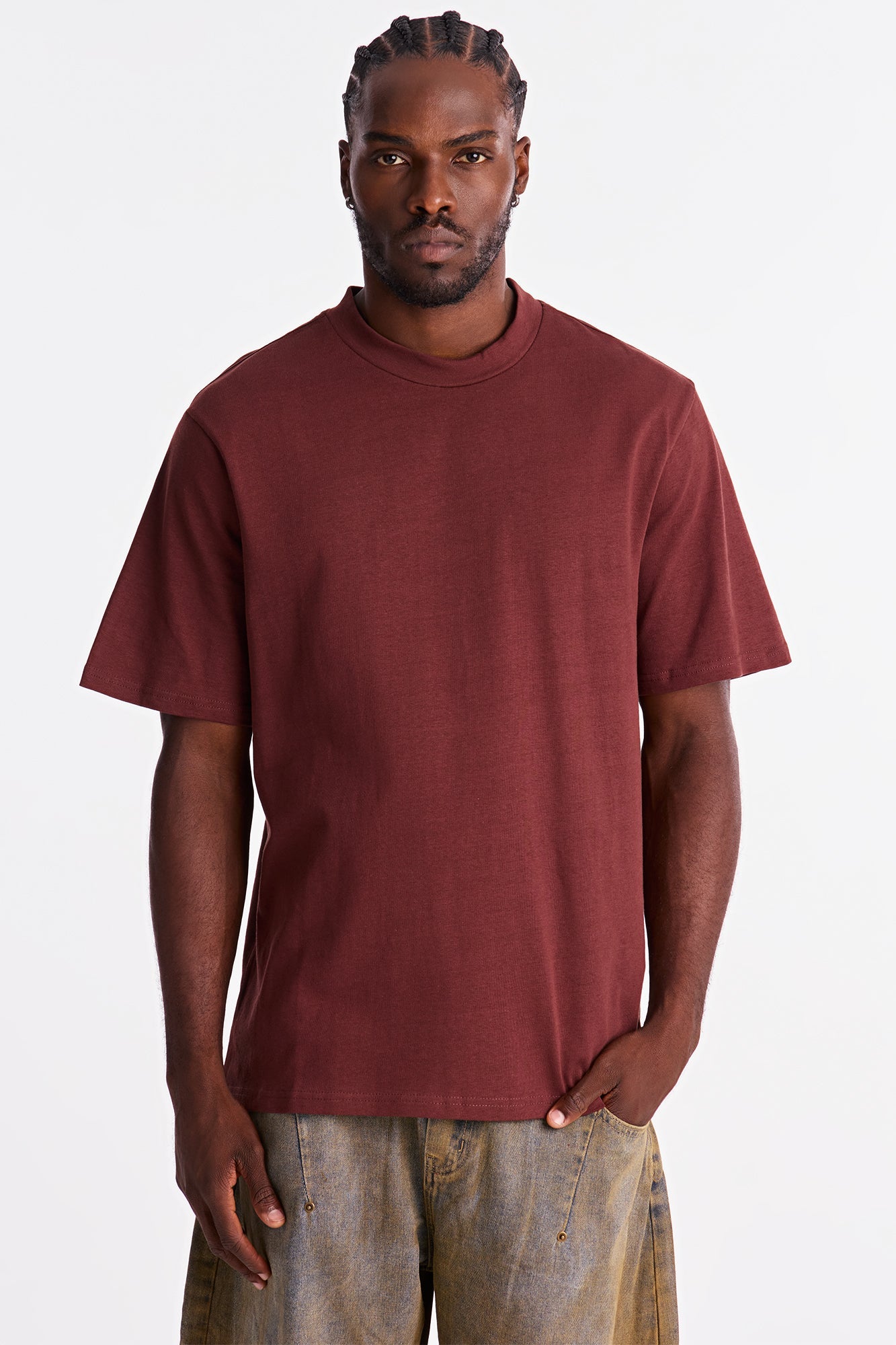 Oversized Heavyweight Tee 240GSM - Burgundy image 1