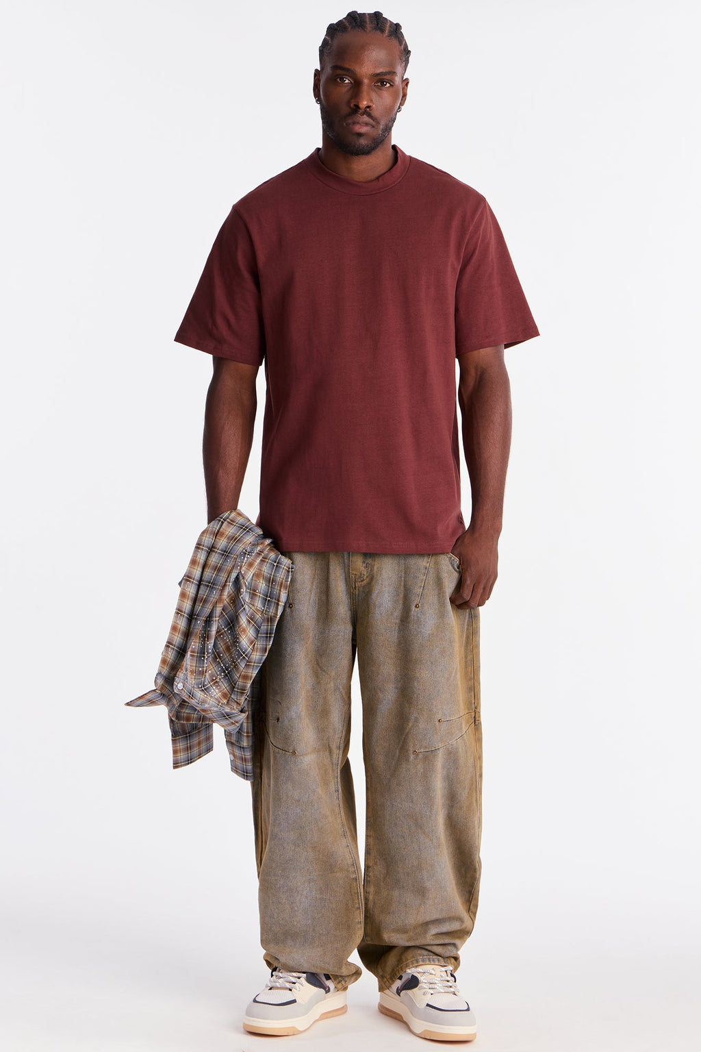 Oversized Heavyweight Tee 240GSM - Burgundy image 2