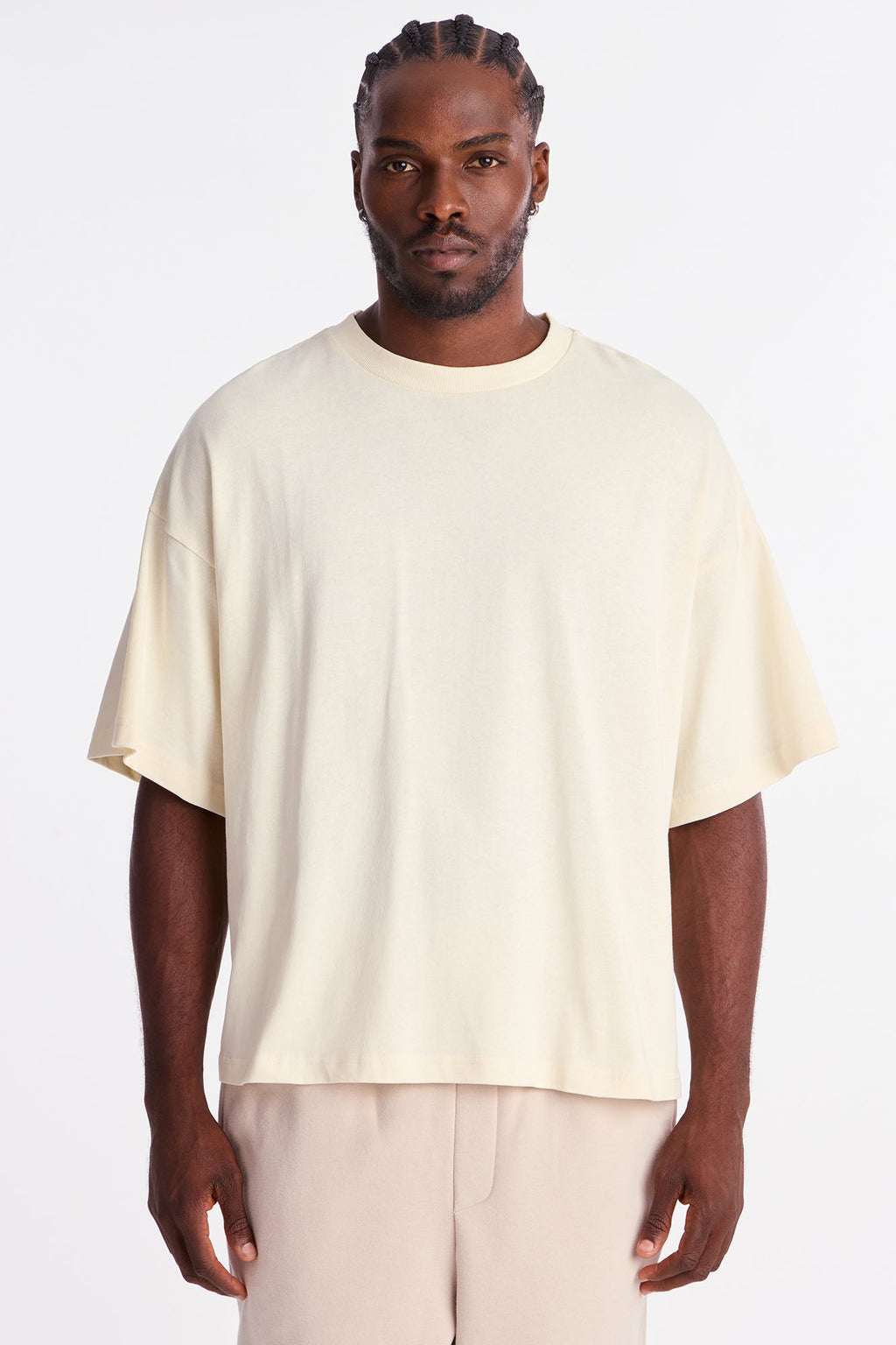 Boxy Heavyweight Tee 240GSM - Cream image 1