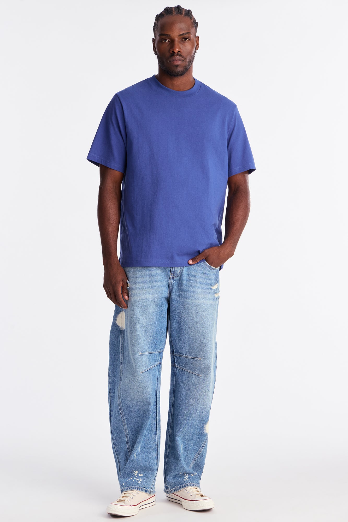 Oversized Heavyweight Tee 240GSM - Navy image 2
